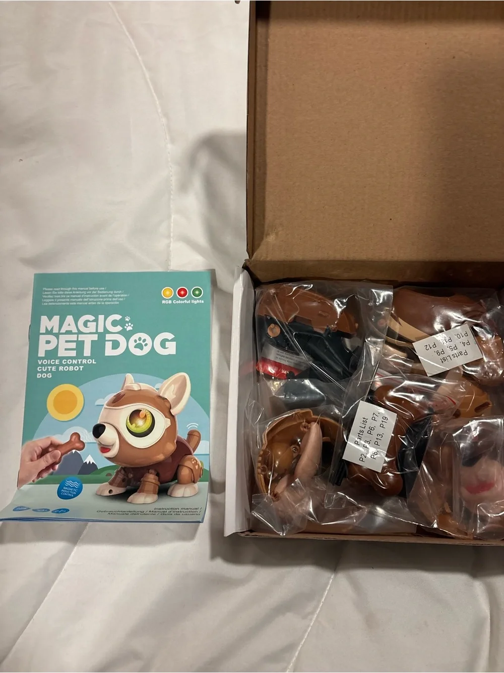 Stem DIY Magic Pet Dog Toy Robot Voice Controlled (Brown)